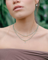 Gleaming Emerald Short Necklace